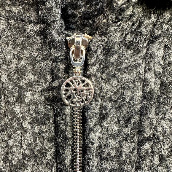 Anne Klein Wool Hooded Coat Womens M Winter Overcoat Warm Cozy Minimalist Office - Picture 7 of 13